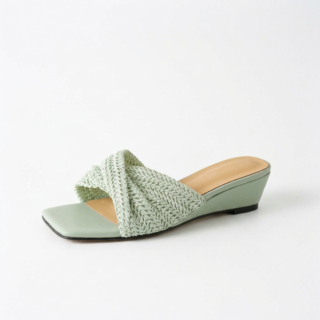 Isla Woven Wedge Slides