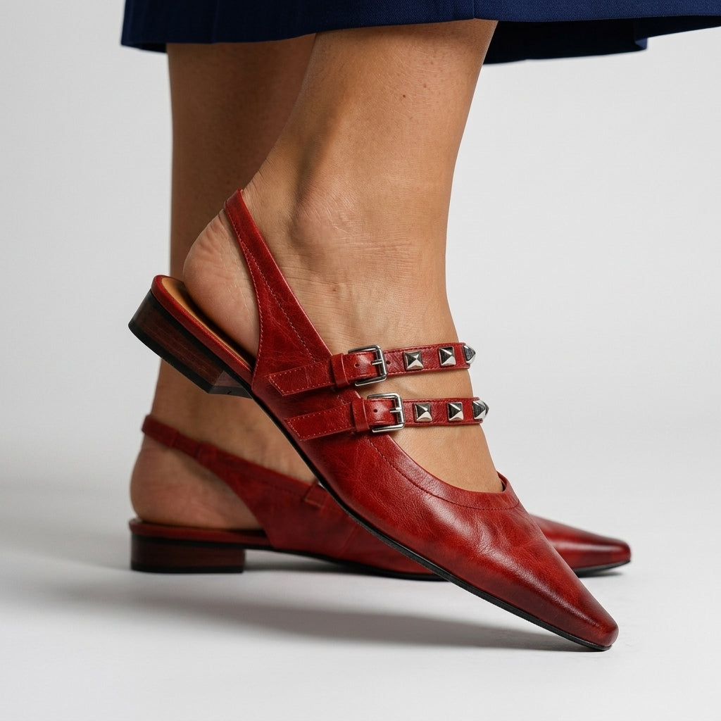 Mara Studded Slingback Flats