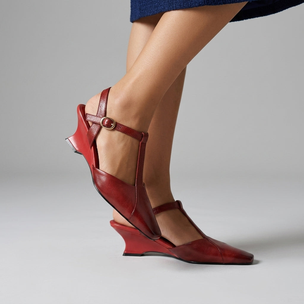 Lana T-Strap Wedges