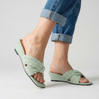 Isla Woven Wedge Slides