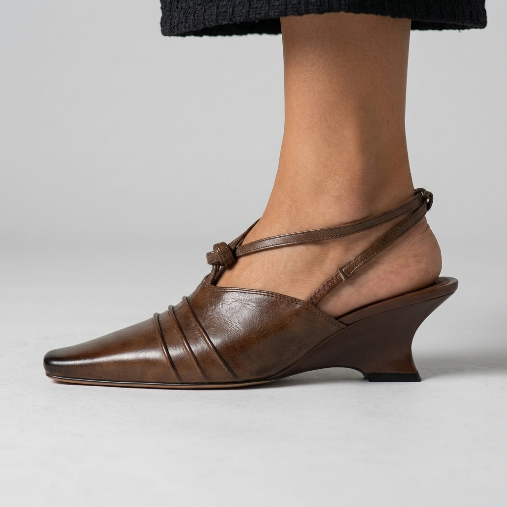 Pamela Pleated Wedges