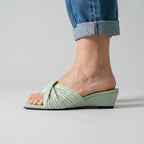 Isla Woven Wedge Slides