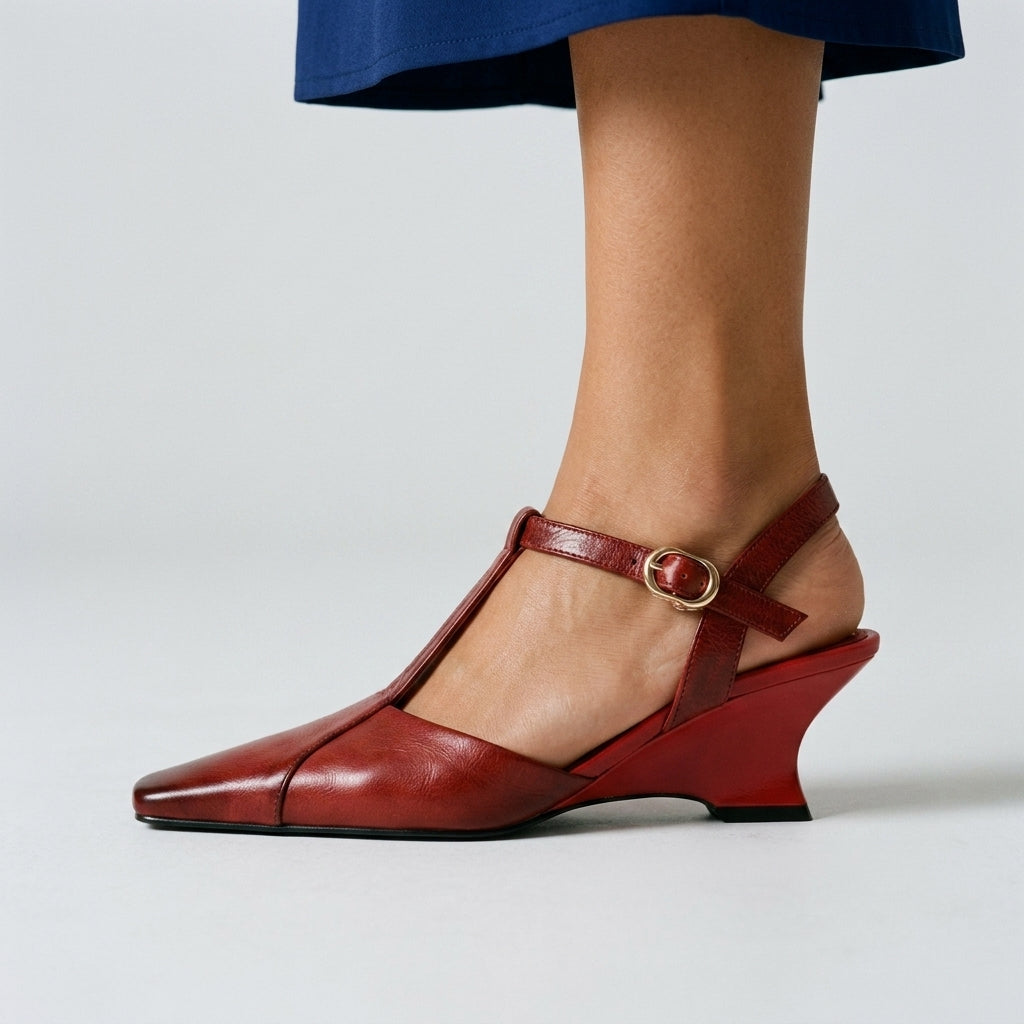 Lana T-Strap Wedges