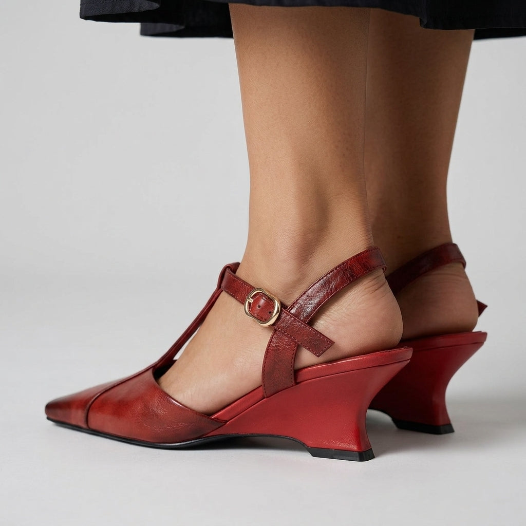 Lana T-Strap Wedges
