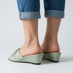 Isla Woven Wedge Slides