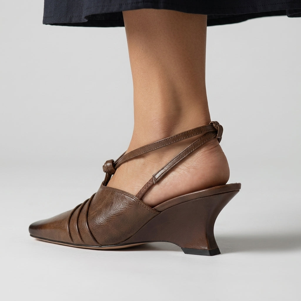 Pamela Pleated Wedges