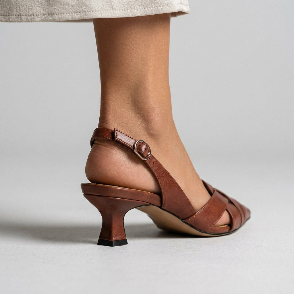 Reva Woven Slingback Heels