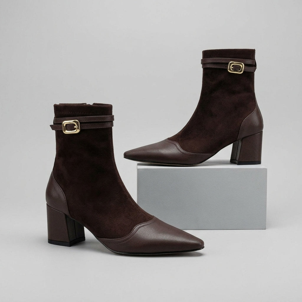 Lana Buckle Leather Boots