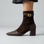 Lana Buckle Leather Boots