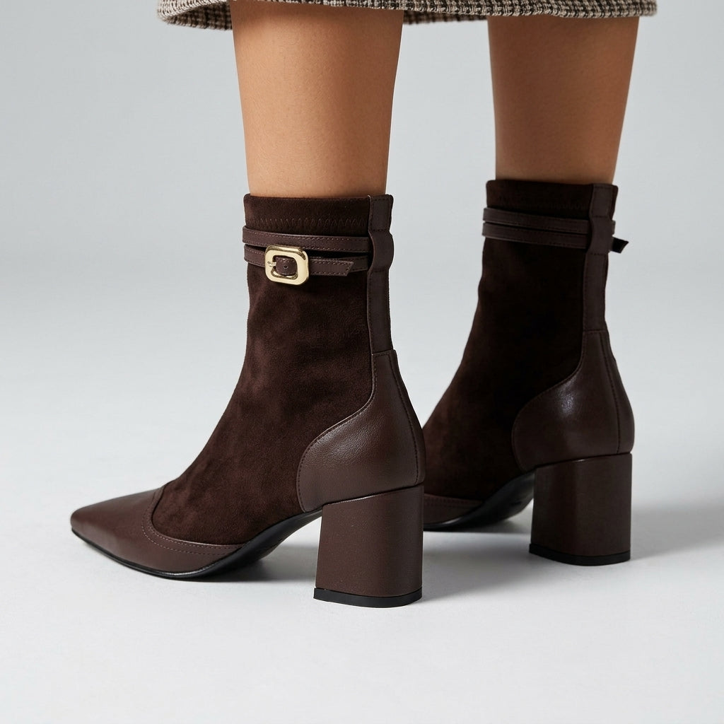 Lana Buckle Leather Boots