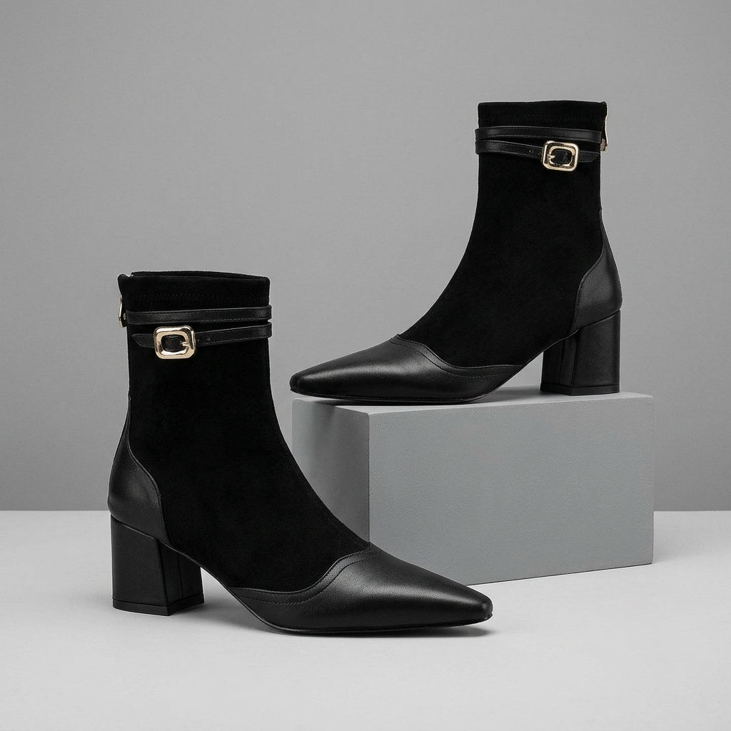 Lana Buckle Leather Boots
