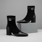 Lana Buckle Leather Boots