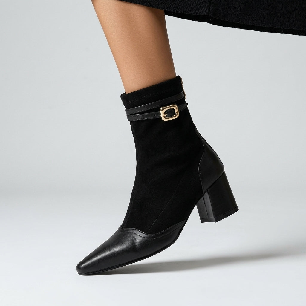 Lana Buckle Leather Boots