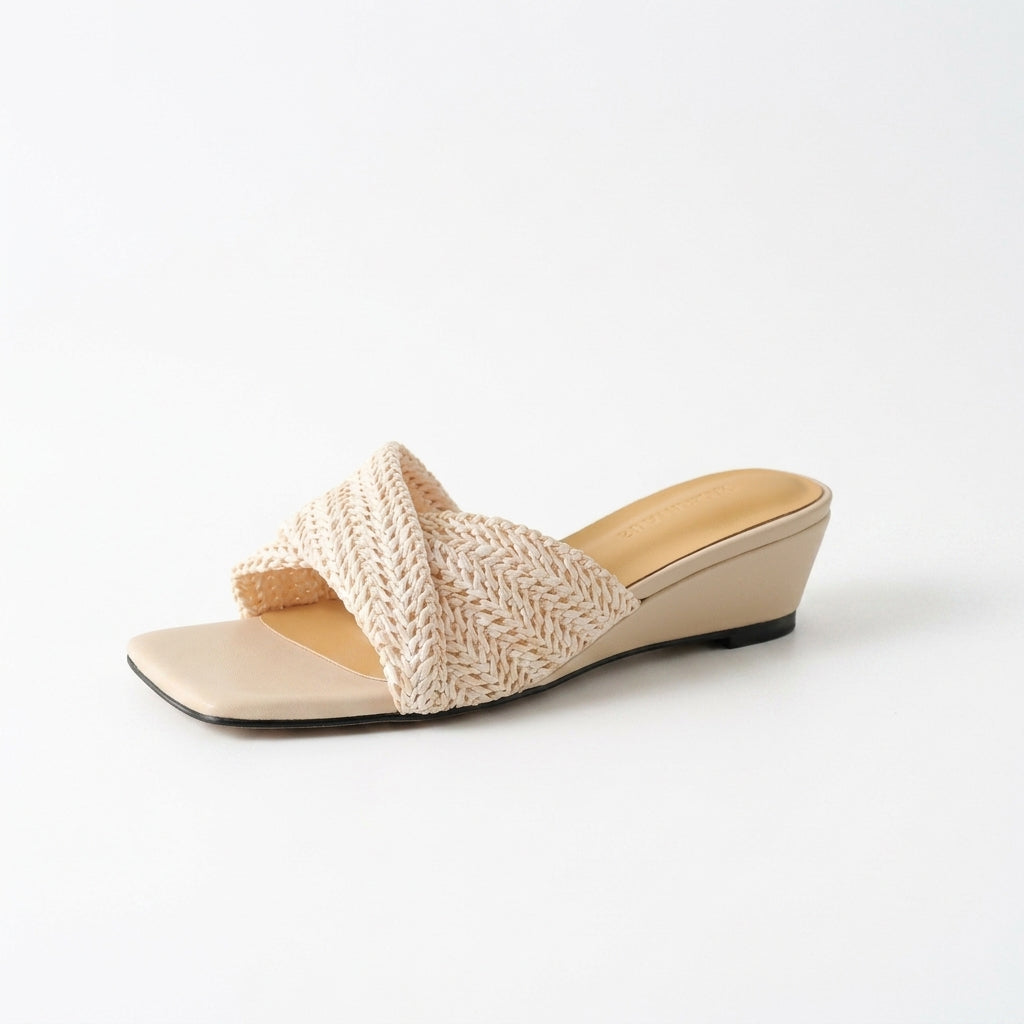 Isla Woven Wedge Slides