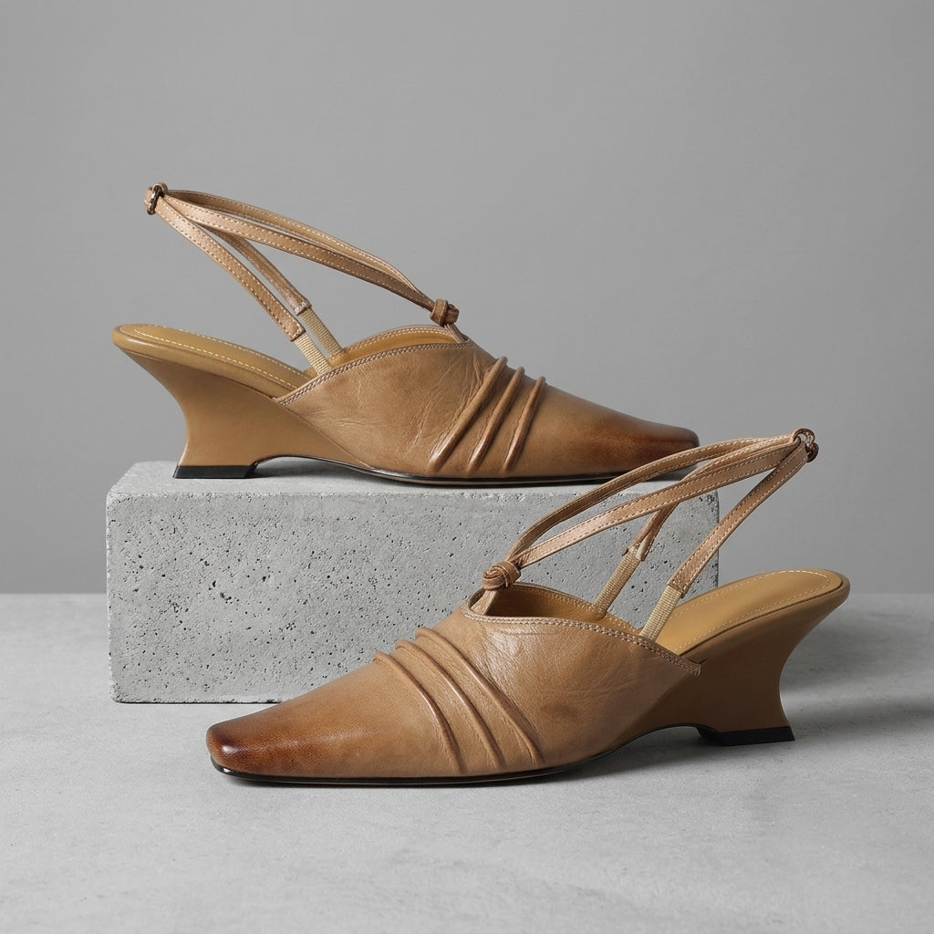 Pamela Pleated Wedges