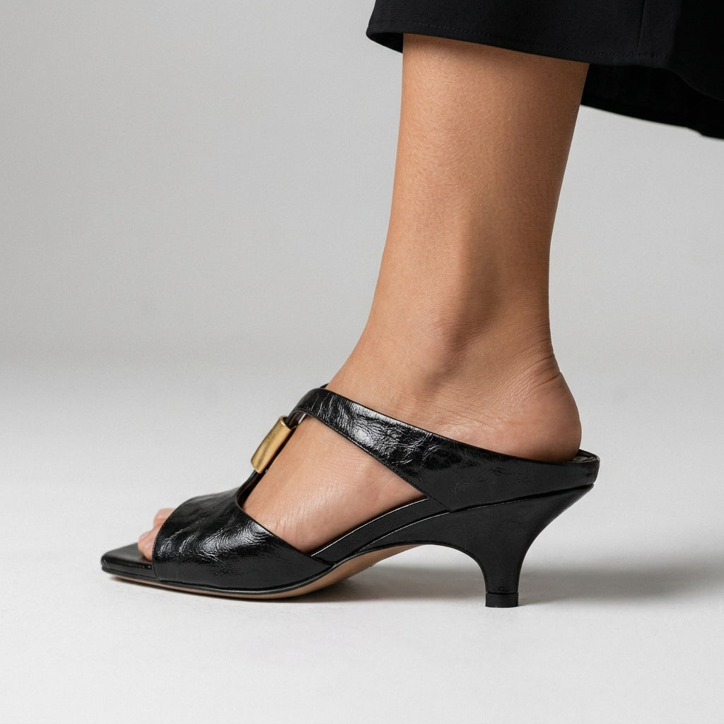 Celeste Kitten Heel Mules