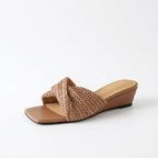 Isla Woven Wedge Slides