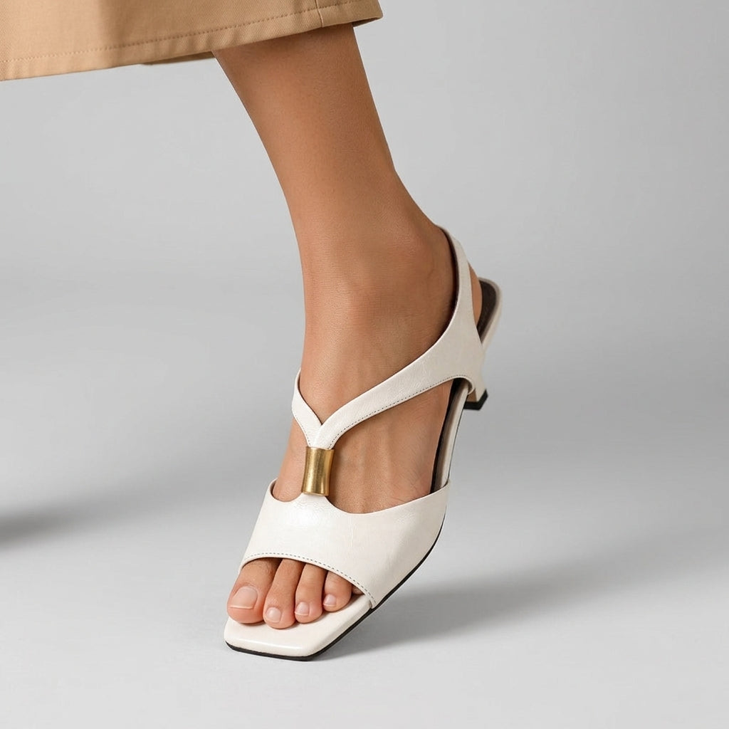 Celeste Kitten Heel Mules