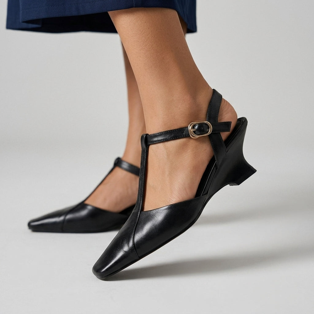 Lana T-Strap Wedges