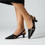 Reva Woven Slingback Heels