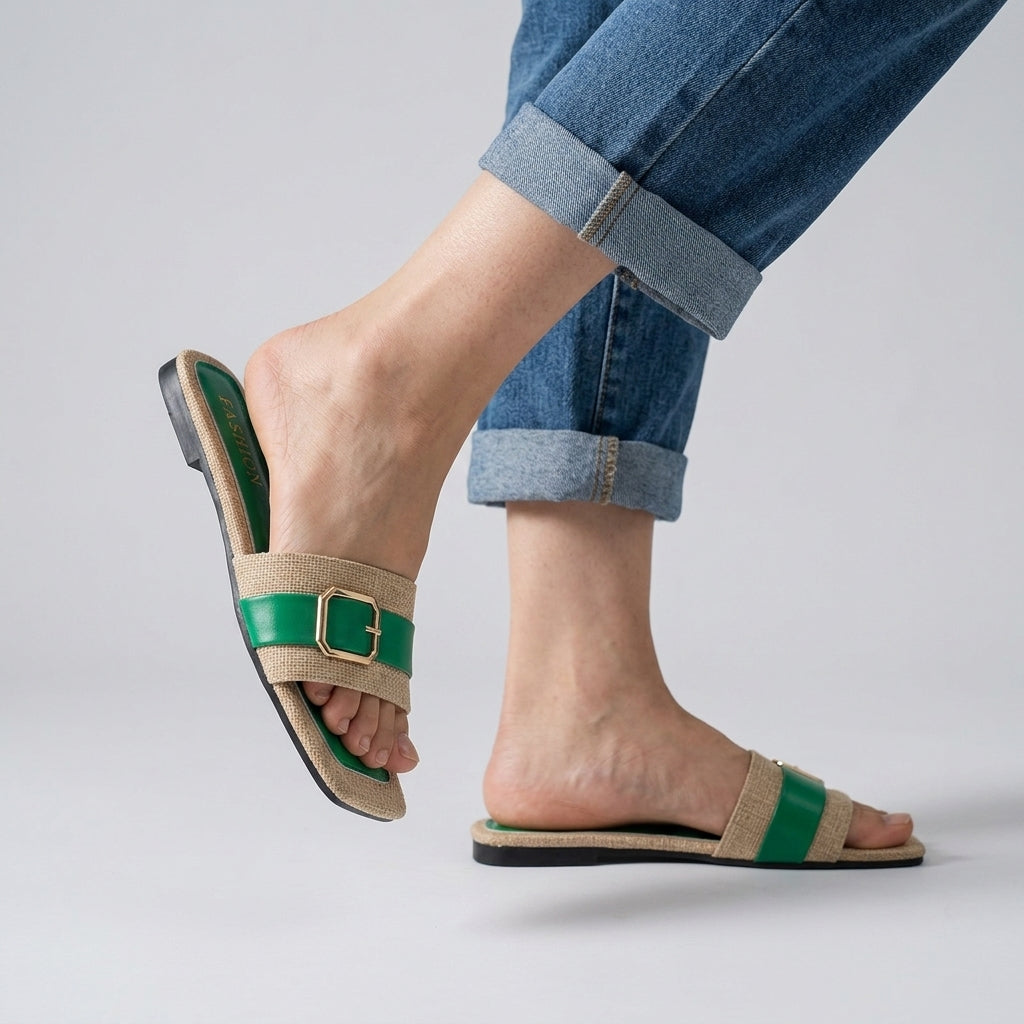 Mara Buckle Slides