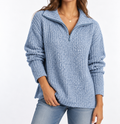 Textured Quarter-Zip Sweater