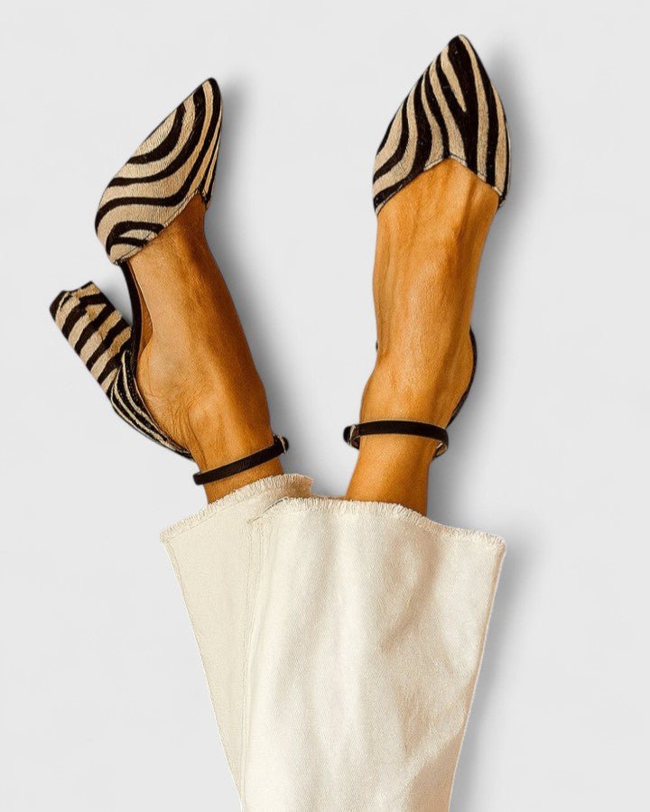 Claire Striped Heels