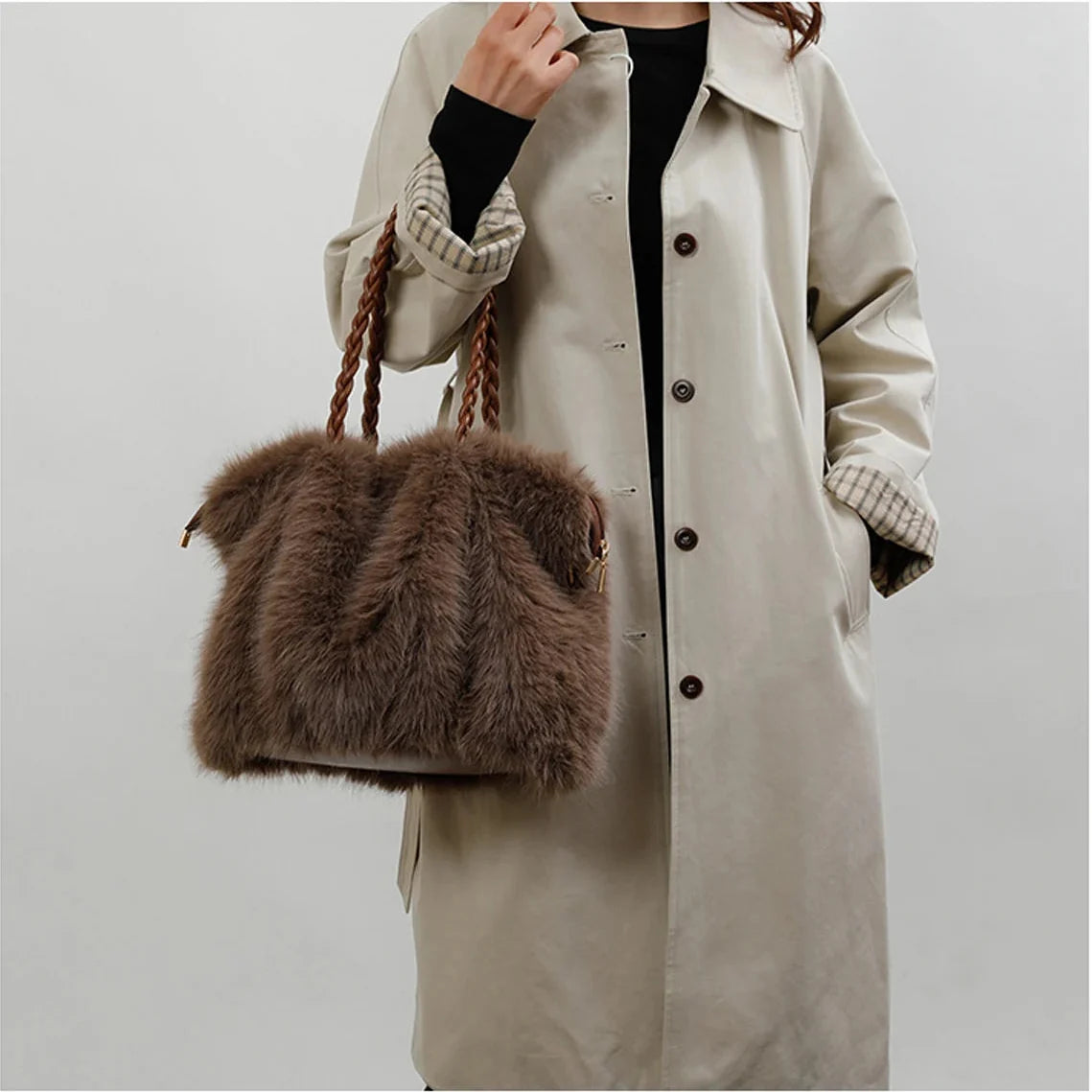 Melanie Fur Tote