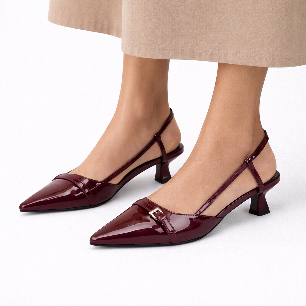 Patent Slingback Heels