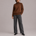 Contrast Trim Turtleneck