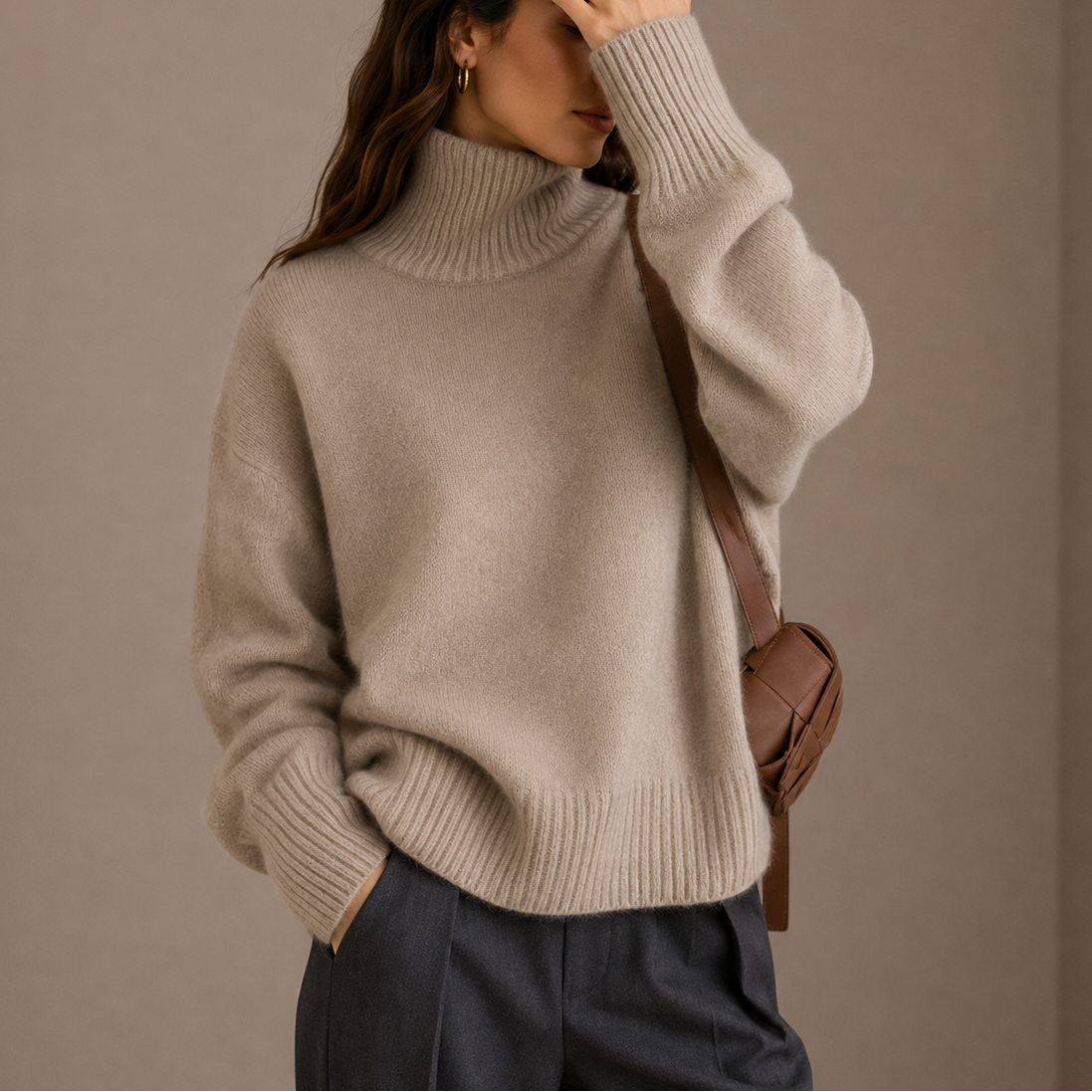 Relaxed Turtleneck Sweater