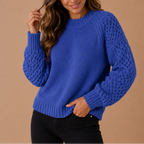 Textured Crew Neck Sweater