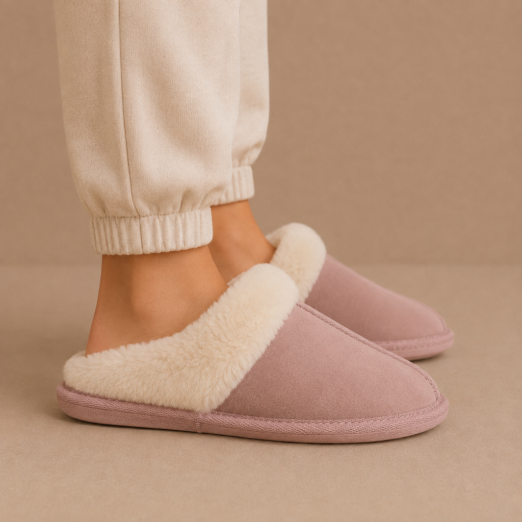Suede Mule Slippers