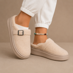Buckle Fleece Slippers