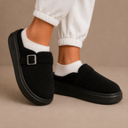 Buckle Fleece Slippers