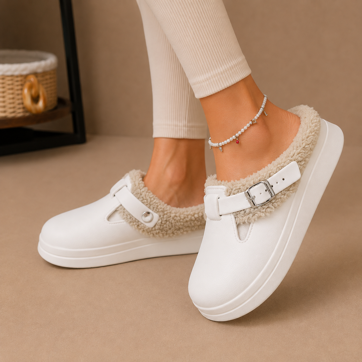 Buckle Cozy Slippers