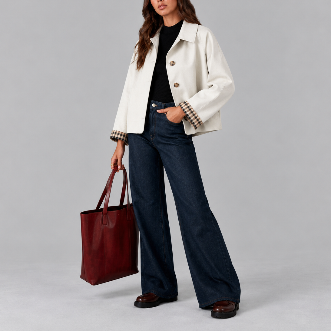 Cropped Trench Jacket