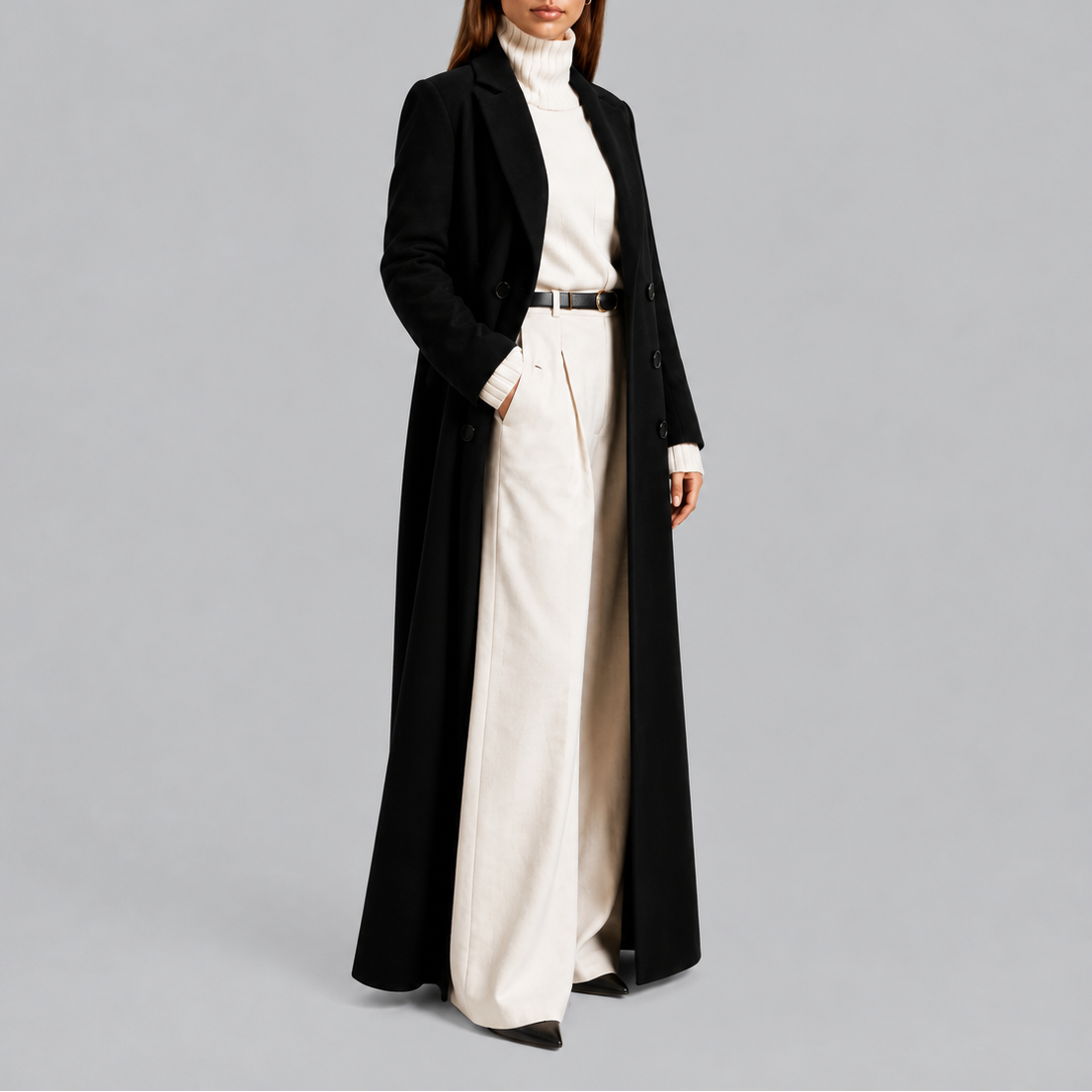 Double-Breasted Long Coat