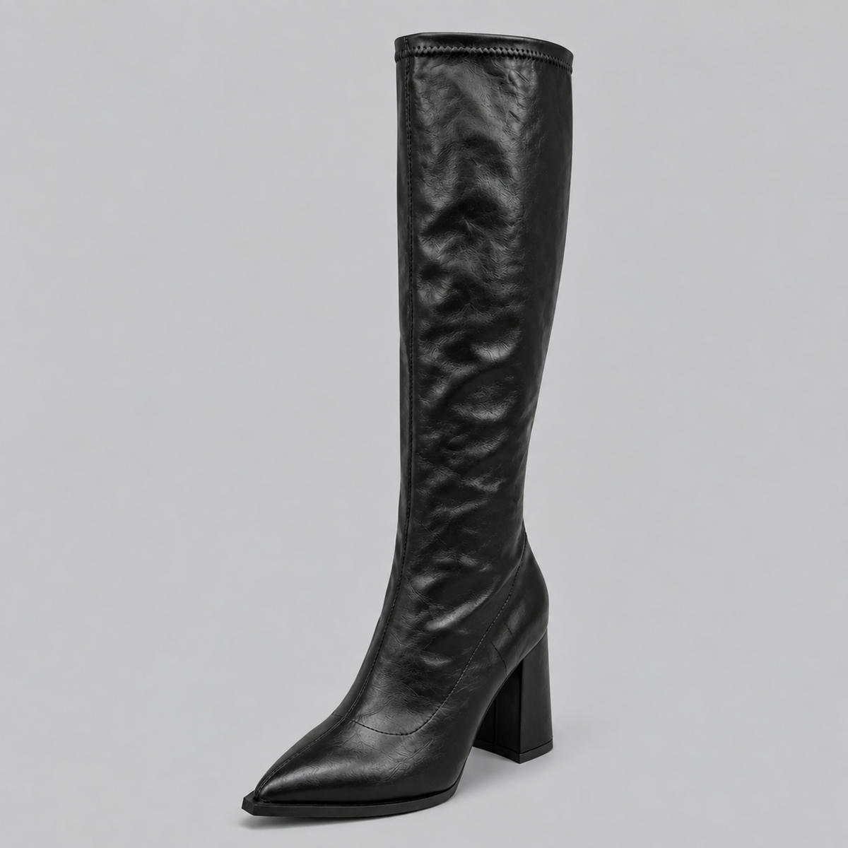 Pointed Knee-High Boots