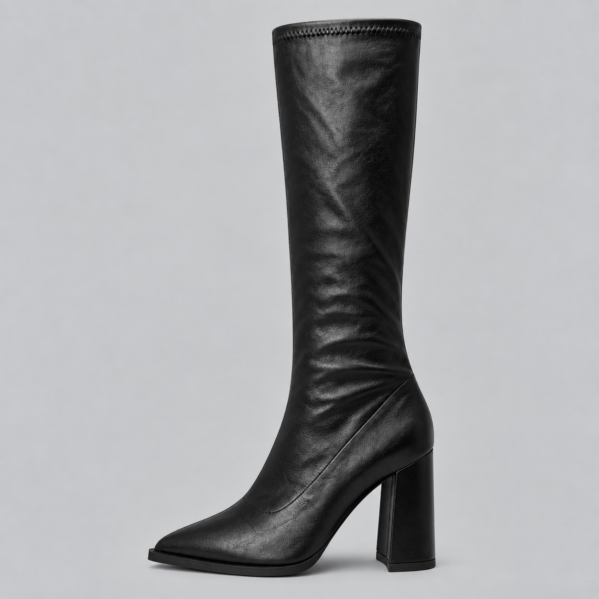 Pointed Knee-High Boots