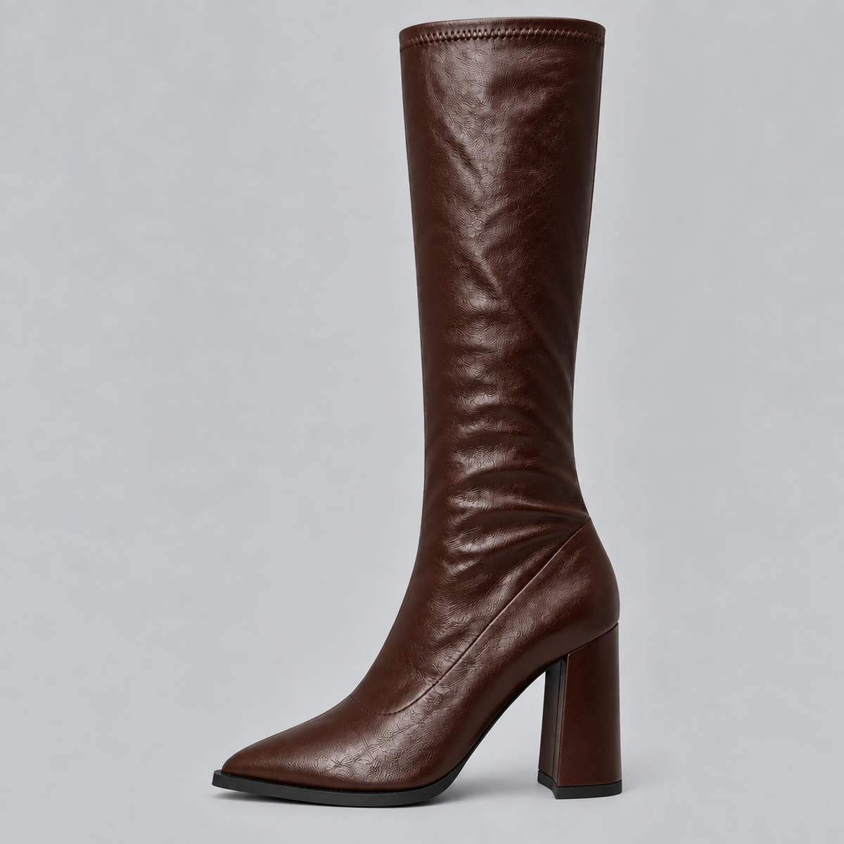 Pointed Knee-High Boots