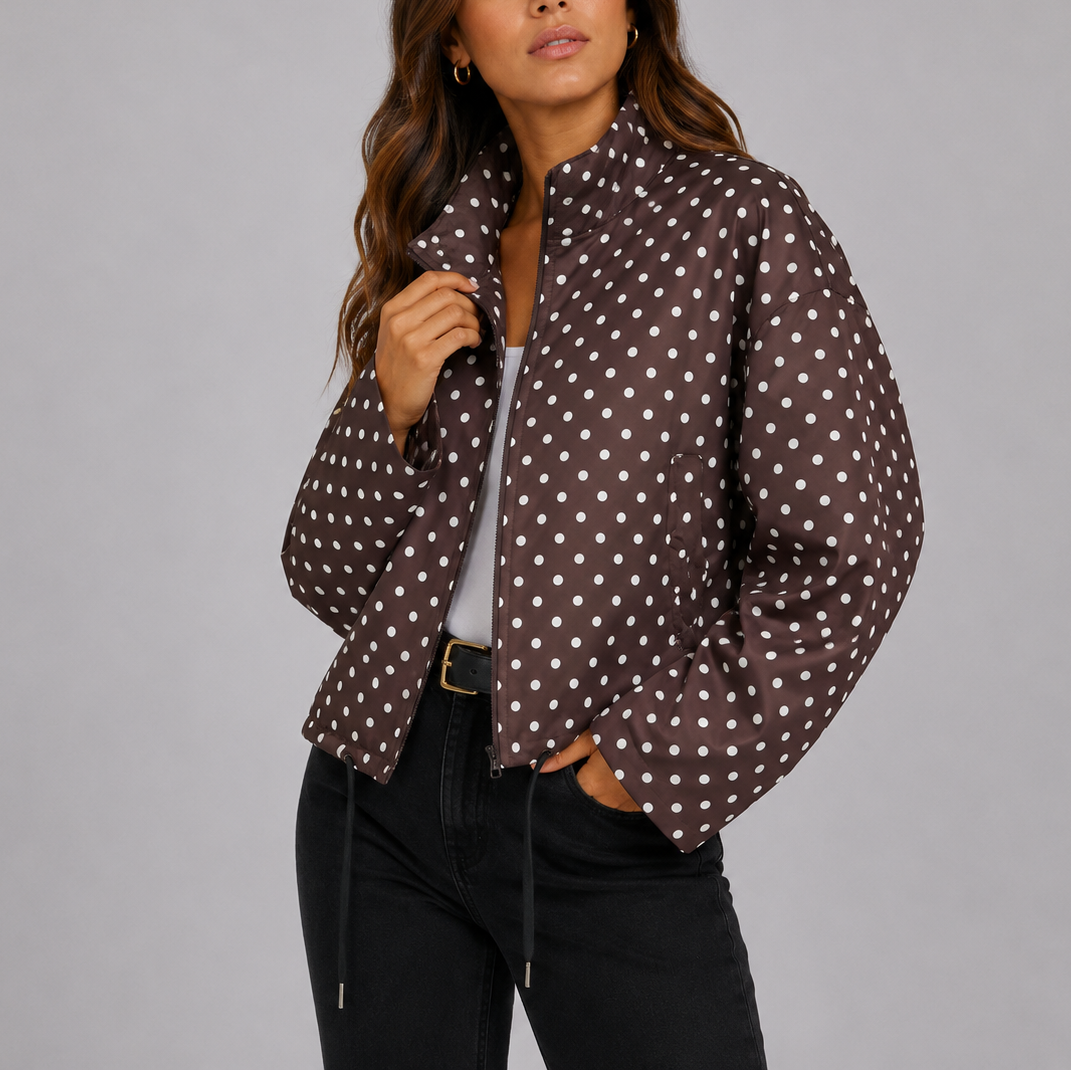 Polka Dot Bomber Jacket