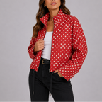Polka Dot Bomber Jacket