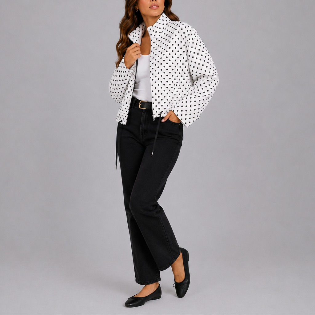 Polka Dot Bomber Jacket
