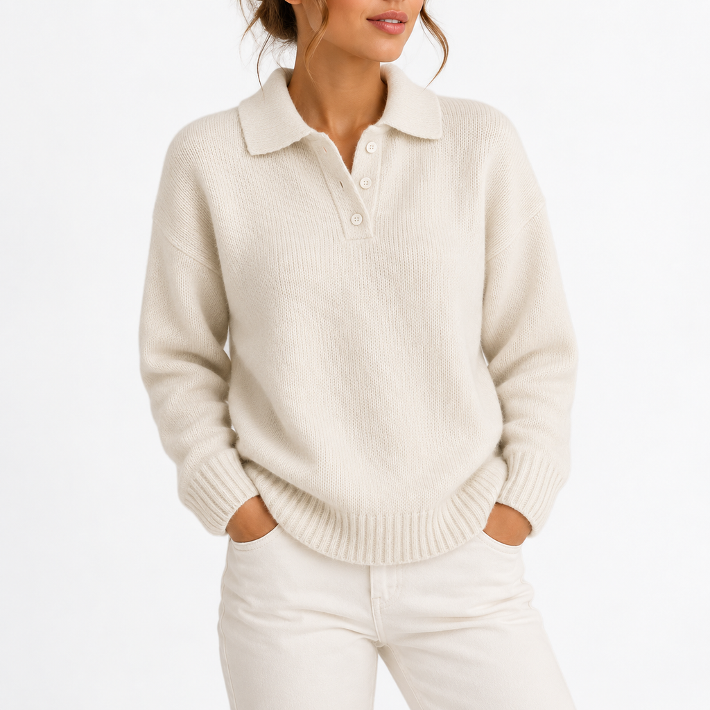Polo Collar Knit Sweater