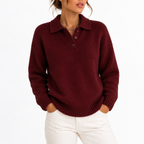 Polo Collar Knit Sweater