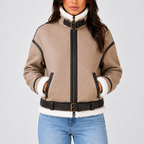 Cropped Teddy Aviator Jacket