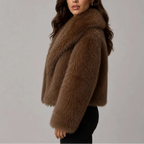 Cropped Faux Fur Jacket