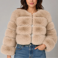 Cropped Fur-Look Jacket