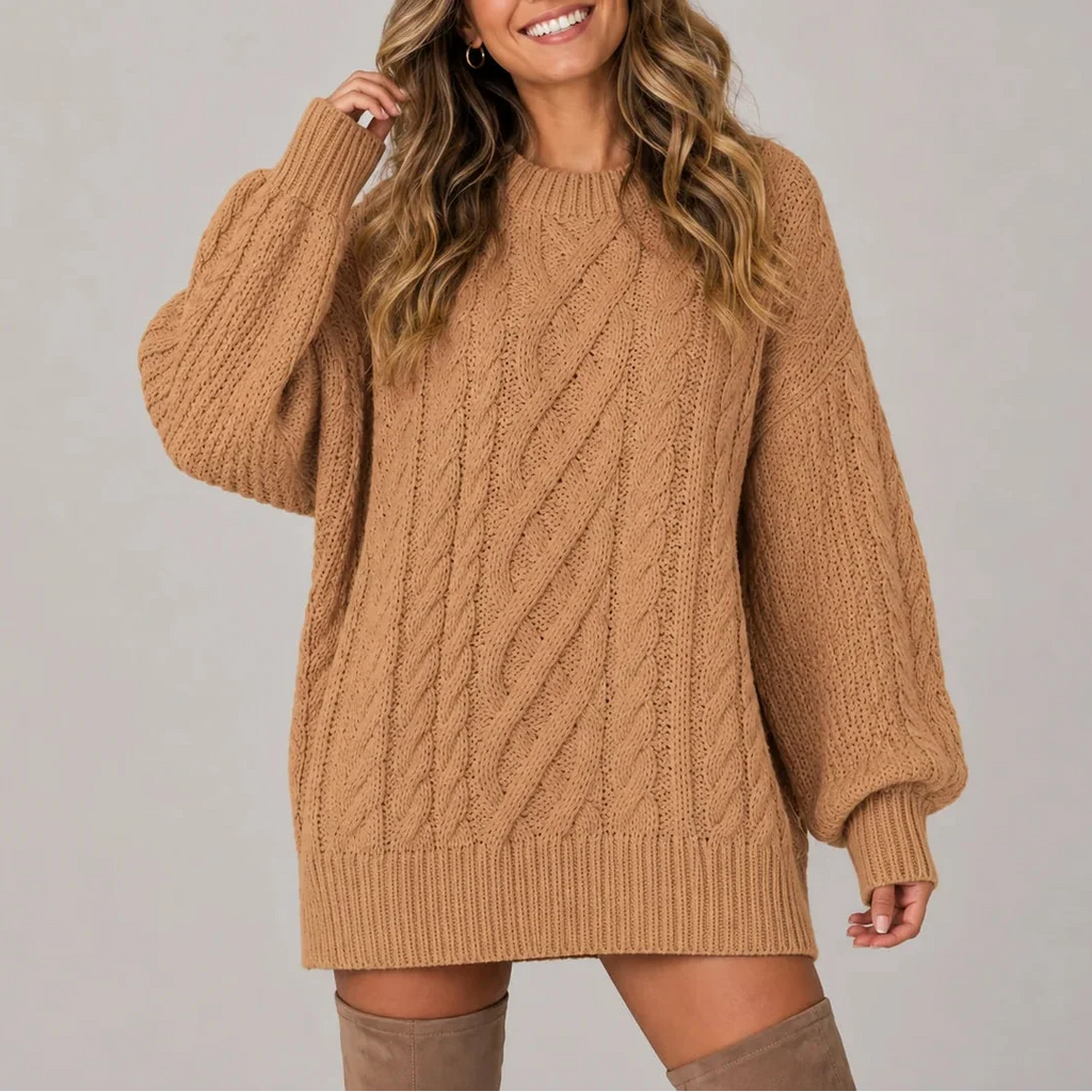 Cable Knit Jumper Dress